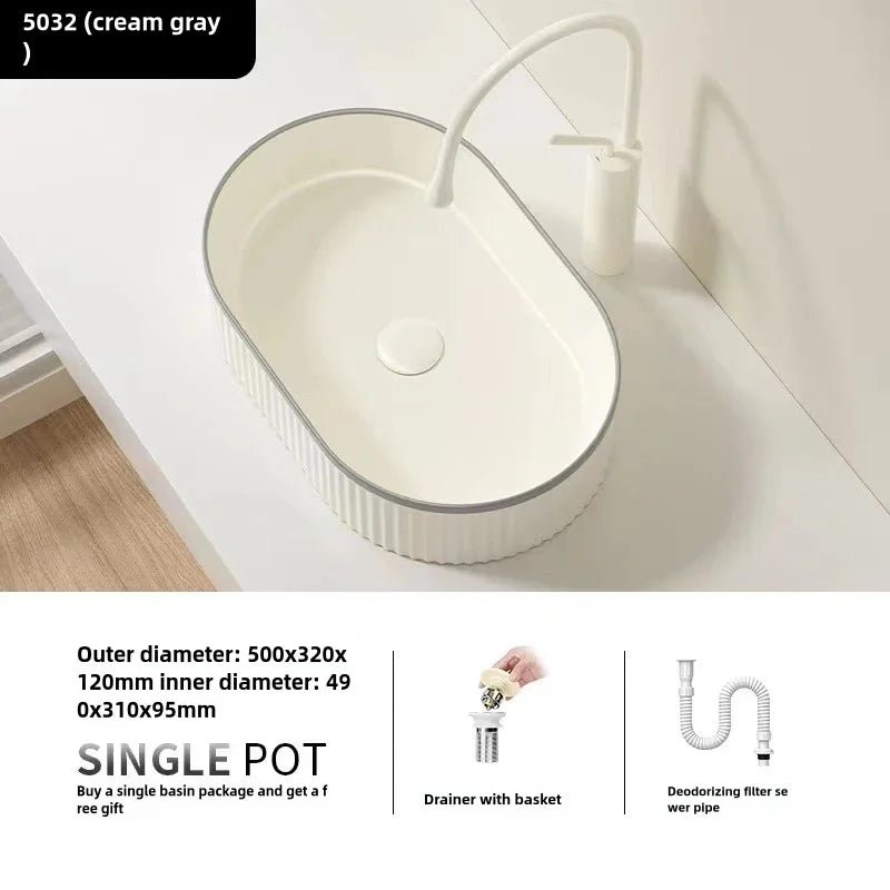 Modern Large Ceramic Bathroom Basin – Vanity Sink