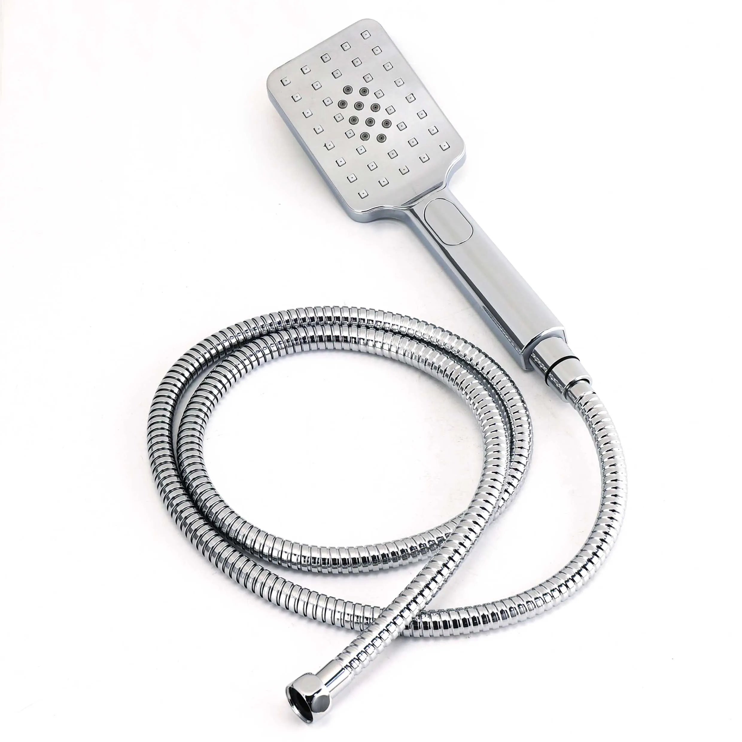 Square Rain Shower Set with 3-Mode Handheld and Sliding Rail