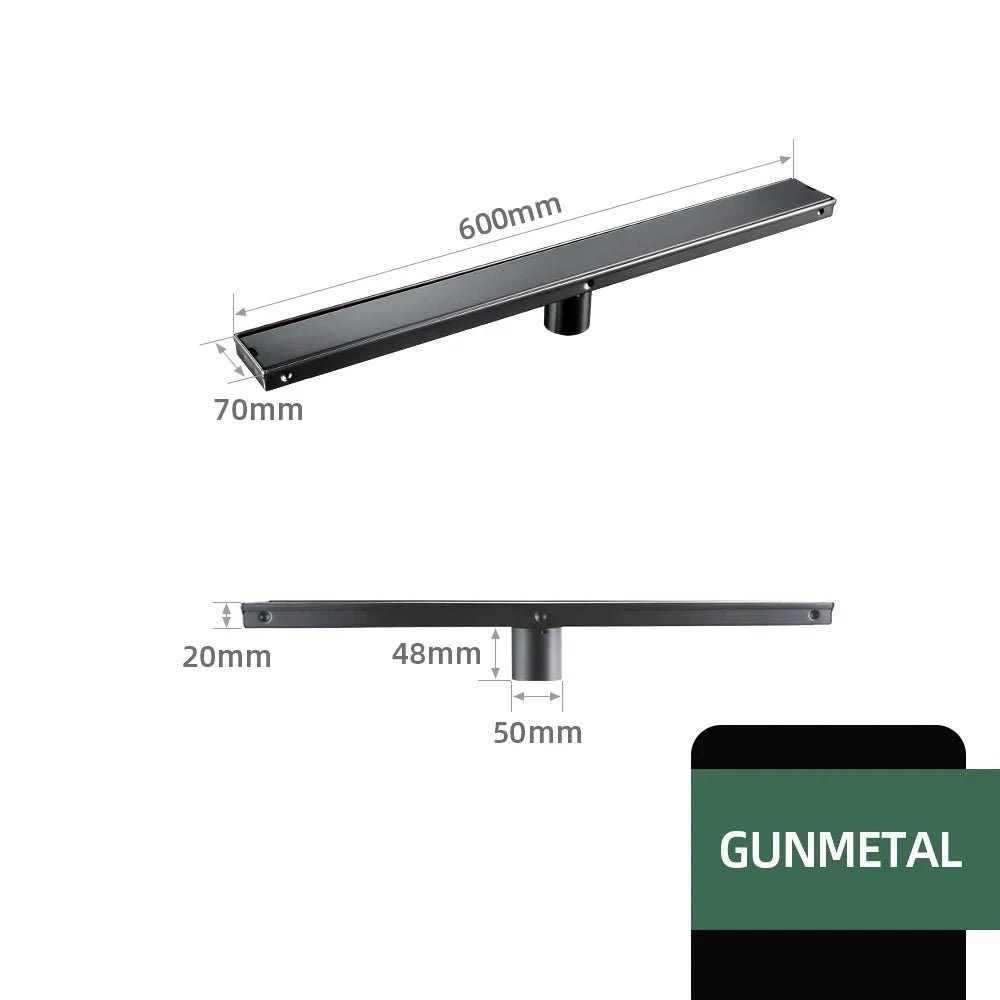 Brushed Gold Invisible Square Floor Drain