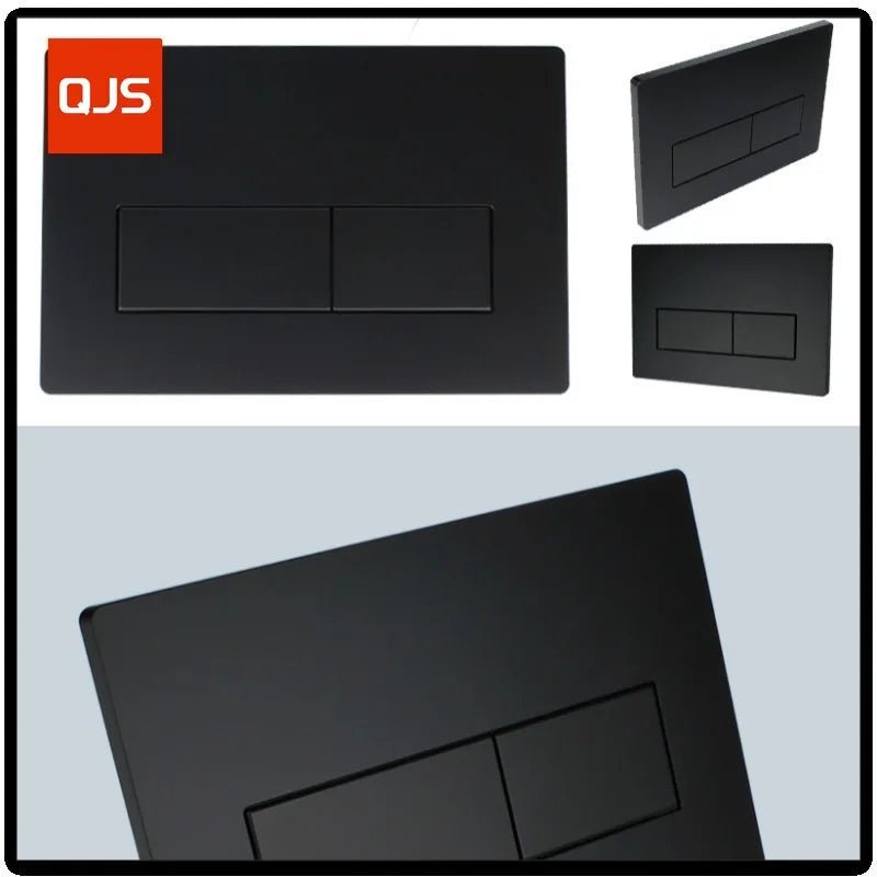 Dual Flush Plate with Lever & Mounting Frame – Matte Black (Sigma Compatible)