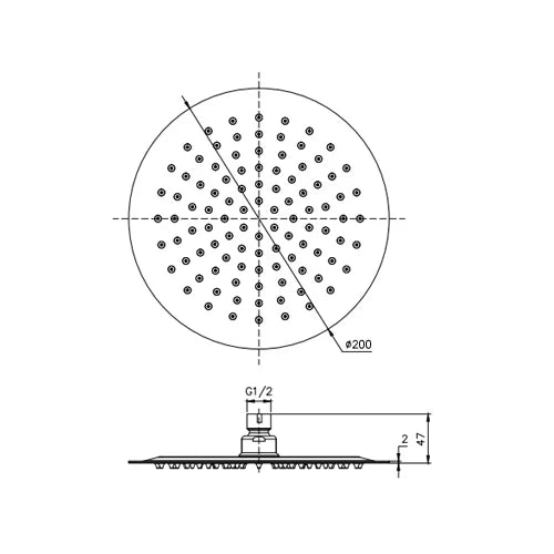 Chrome Round Rain Shower Set with Handheld and Sliding Rail