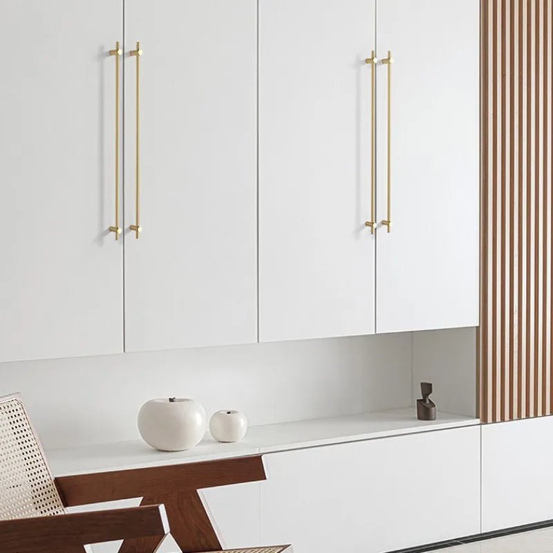 Luxury Adjustable Gold Brass Handle – Long Wardrobe & Cabinet Door Pull