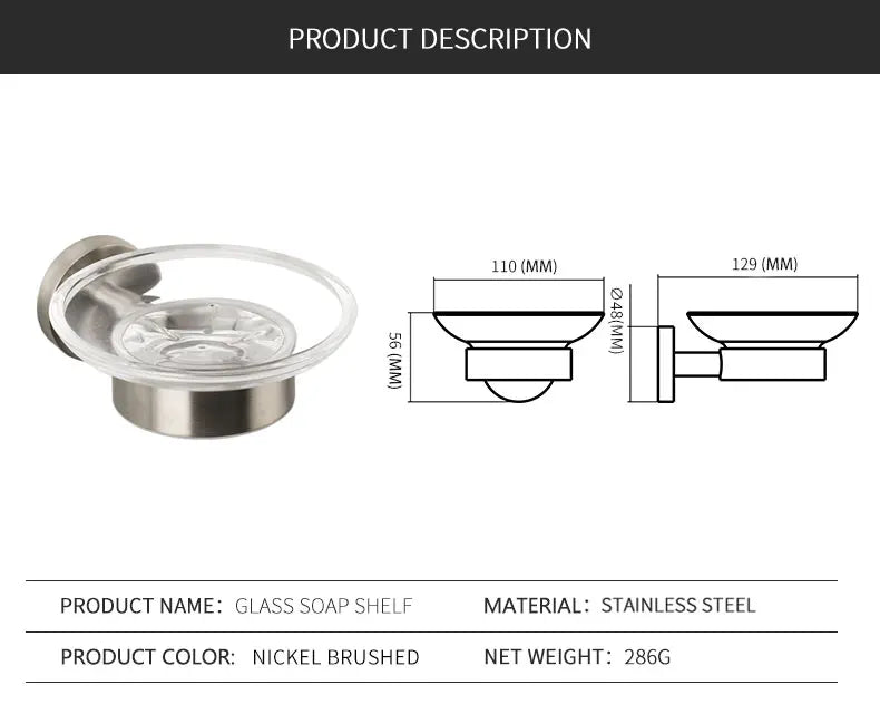 Brushed Stainless Steel Bathroom Hardware Set