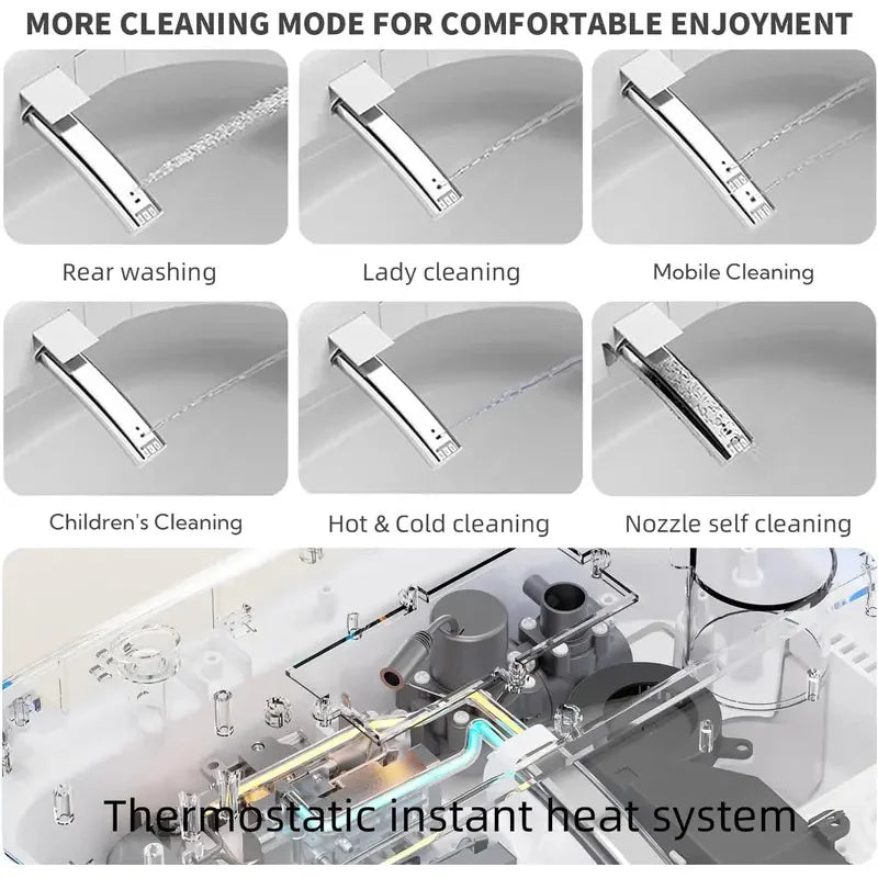 One-Piece Smart Bidet Toilet with Dual Auto Flush