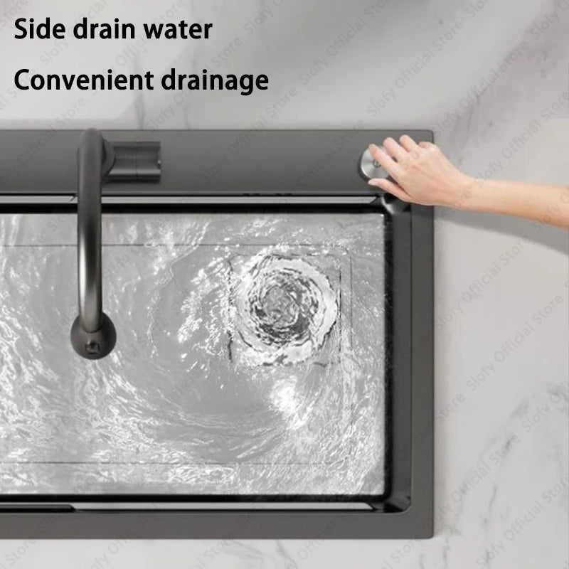 Stainless Steel Farmhouse Kitchen Sink – Single Bowl with Faucet & Drain