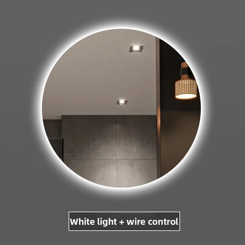 Round LED Smart Bathroom Mirror – High Definition Back-Lit