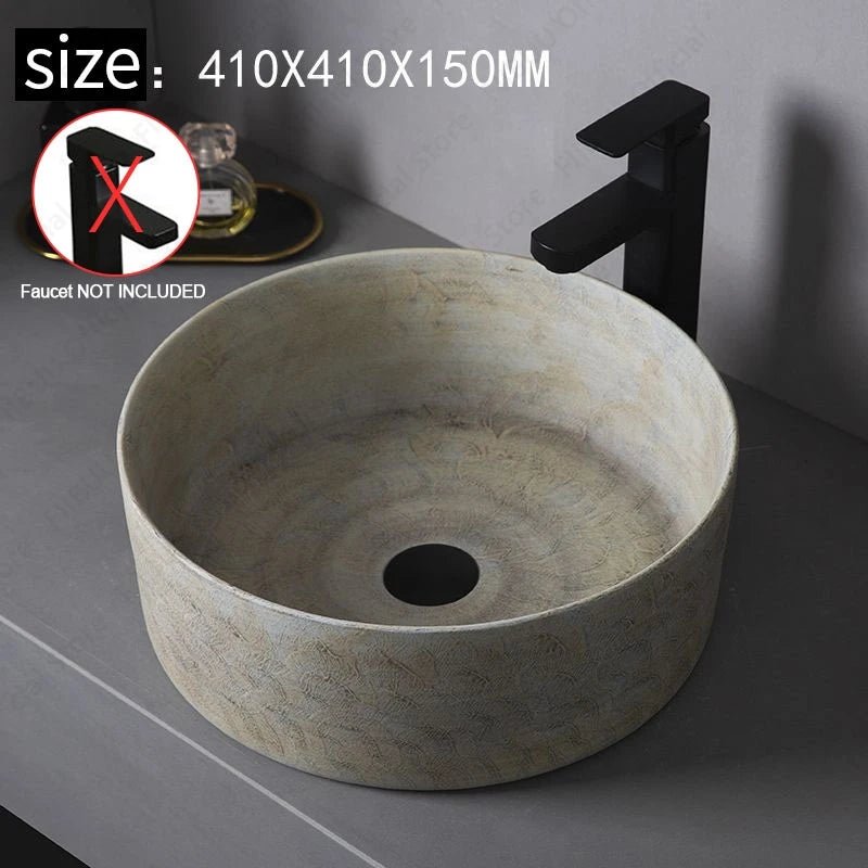 Oval Ceramic Vessel Sink – Above Counter Bathroom Basin