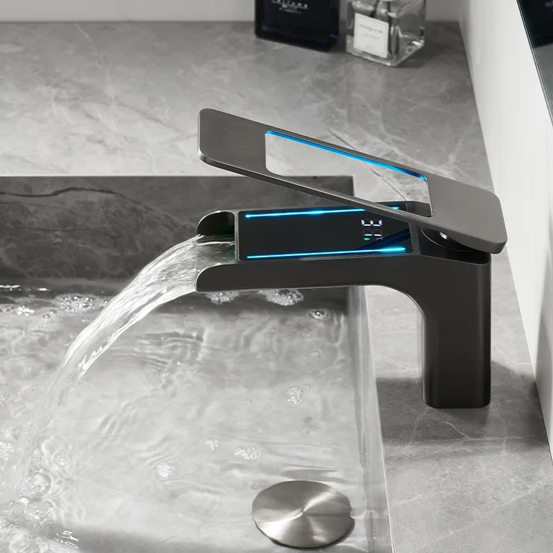 High-Quality Grey Basin Faucet – Brass Bathroom Vanity Tap