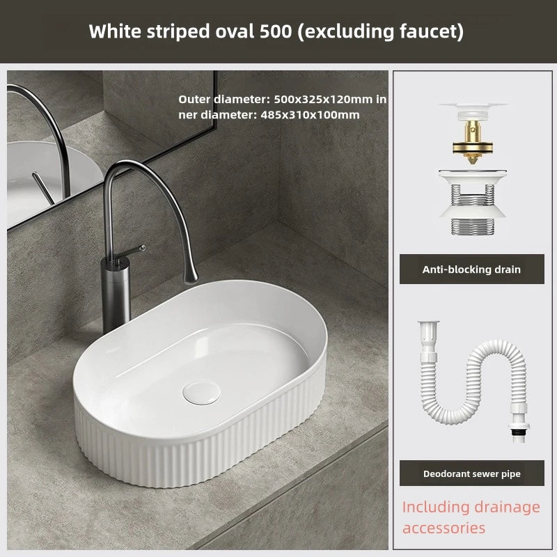 Modern Large Ceramic Bathroom Basin – Vanity Sink
