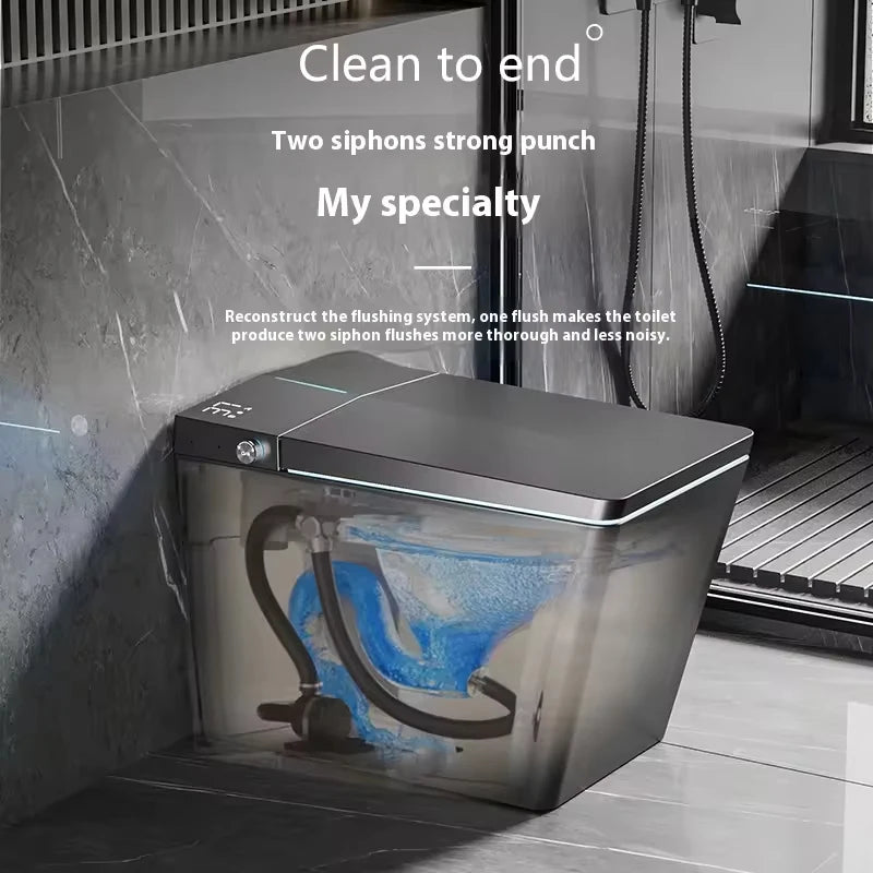 Luxury Tankless Smart Toilet – Matte Black Heated Electric Bidet