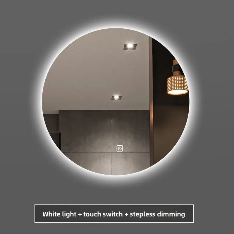 Round LED Smart Bathroom Mirror – High Definition Back-Lit