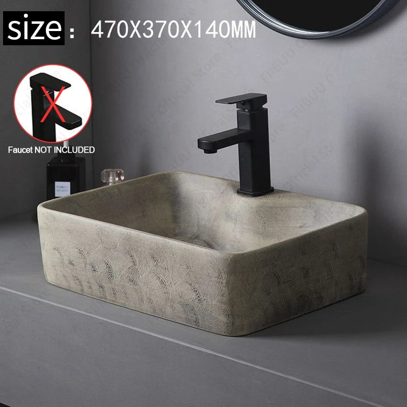 Oval Ceramic Vessel Sink – Above Counter Bathroom Basin
