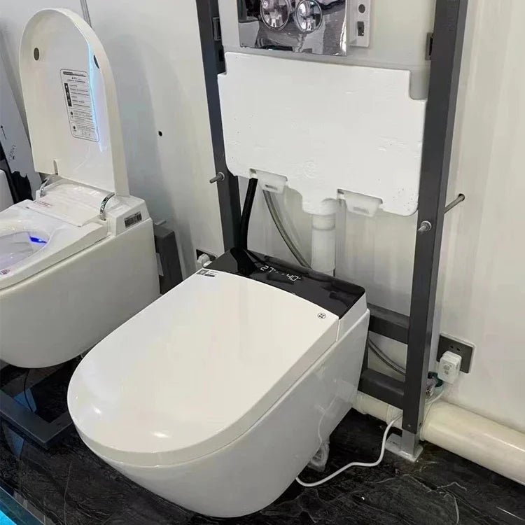 Wall-Mounted Intelligent Bidet Toilet with Concealed Tank