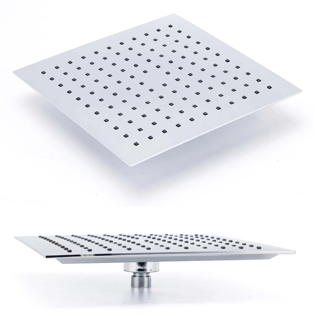 Square Rain Shower Set with 3-Mode Handheld and Sliding Rail