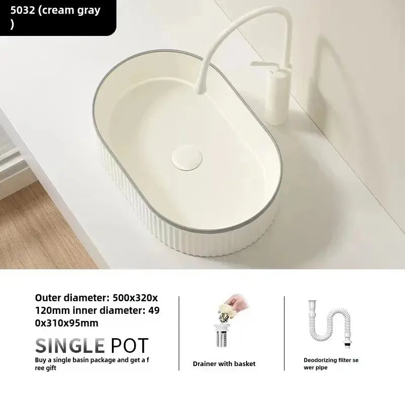 Modern Large Ceramic Bathroom Basin – Vanity Sink