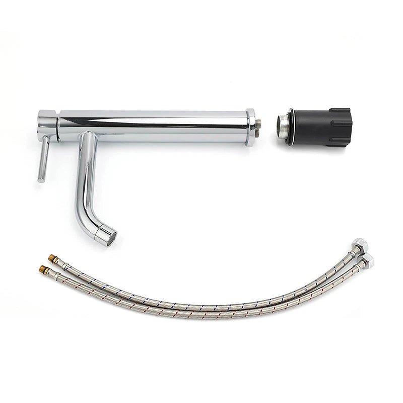 Tall Round Basin Mixer Tap – Chrome High-Rise Faucet