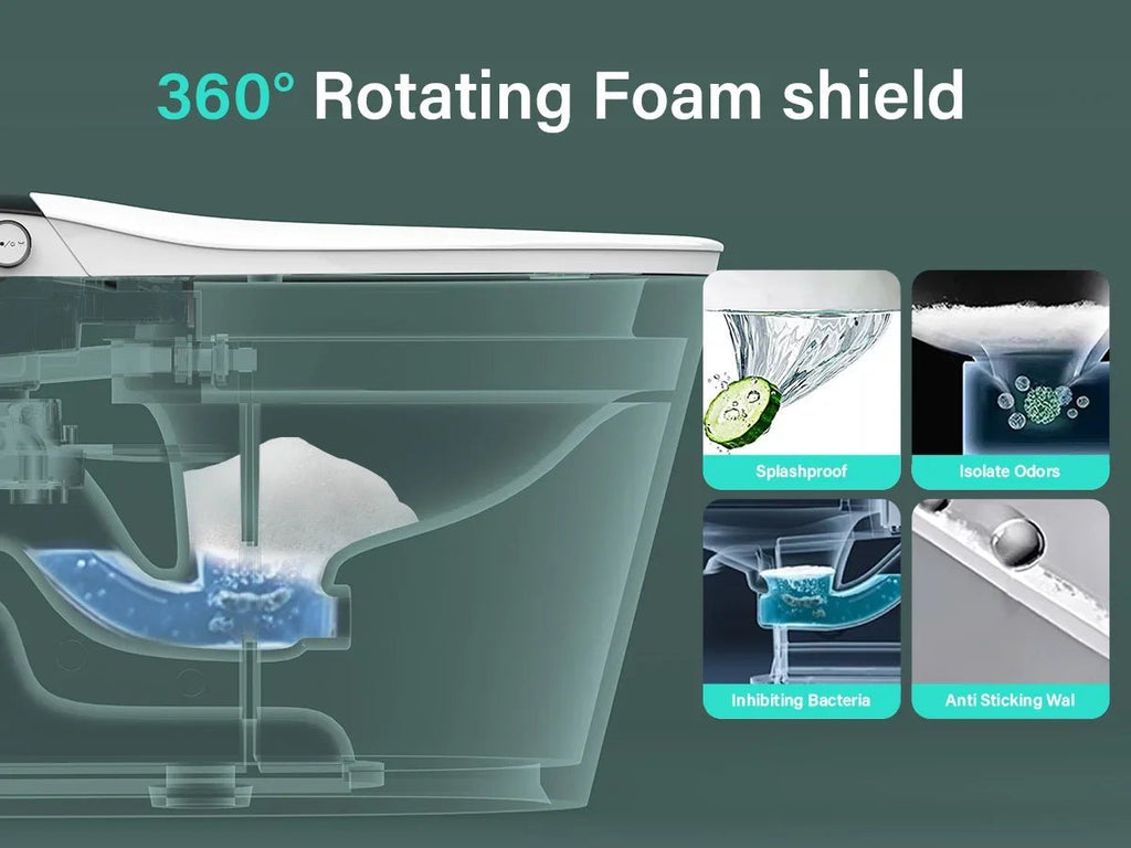 One-Piece Smart Bidet Toilet with Dual Auto Flush