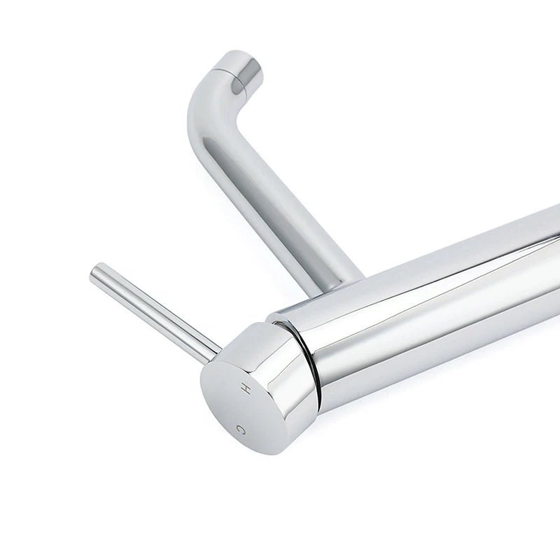 Tall Round Basin Mixer Tap – Chrome High-Rise Faucet