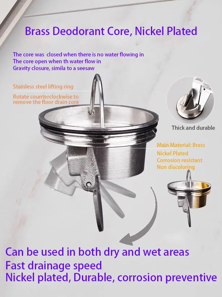 Brushed Nickel Invisible Strip Floor Drain