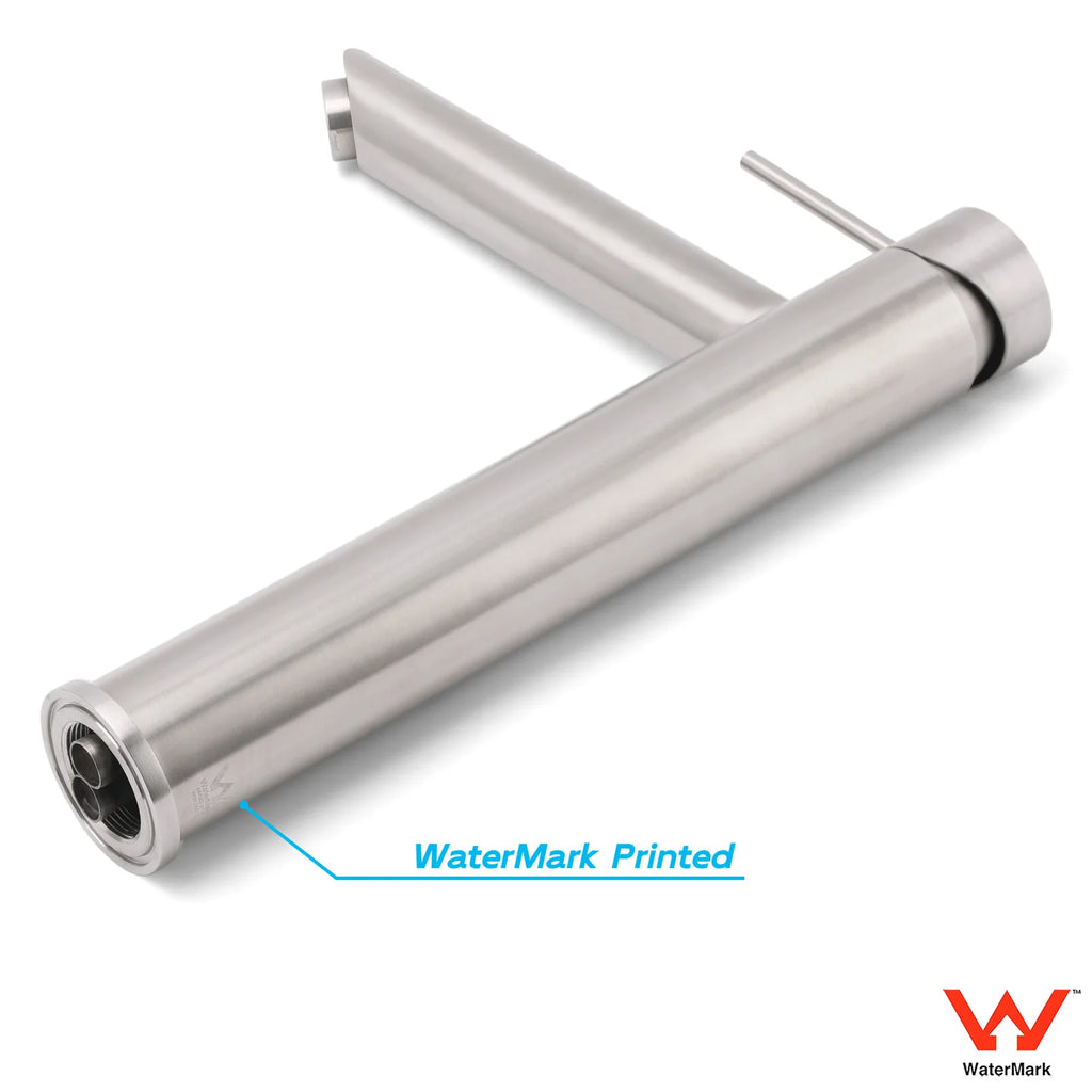 Brushed Nickel Tall Basin Mixer Tap – Vessel Sink Faucet