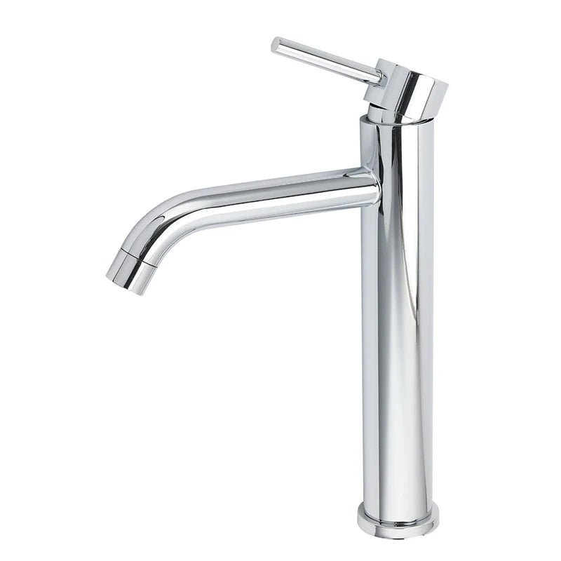 Tall Round Basin Mixer Tap – Chrome High-Rise Faucet