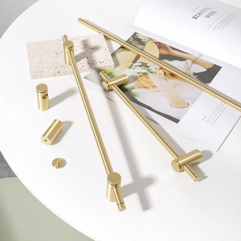 Luxury Adjustable Gold Brass Handle – Long Wardrobe & Cabinet Door Pull