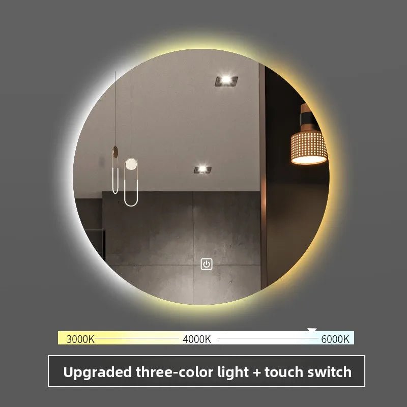 Round LED Smart Bathroom Mirror – High Definition Back-Lit