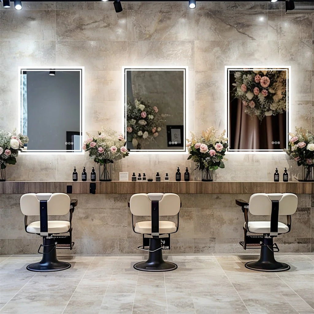 Frameless LED Bathroom Mirror – Dimmable Backlit Anti-Fog