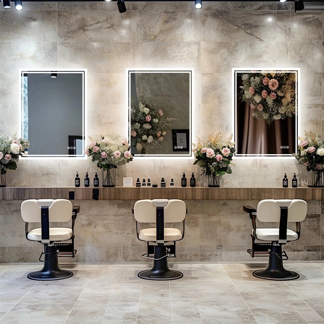 Frameless LED Bathroom Mirror – Dimmable Backlit Anti-Fog