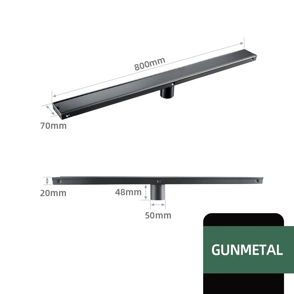 Brushed Gold Invisible Square Floor Drain