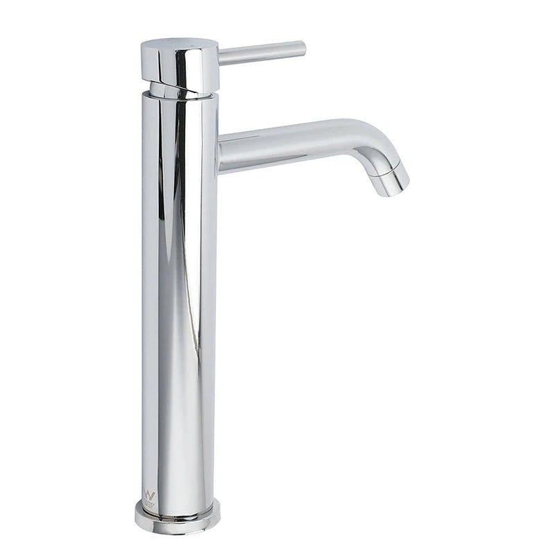 Tall Round Basin Mixer Tap – Chrome High-Rise Faucet