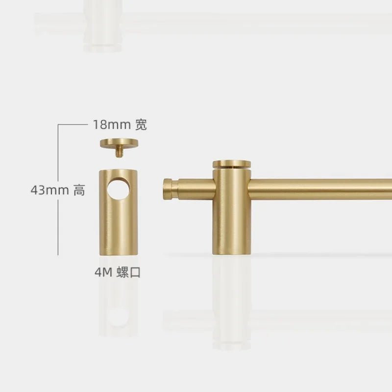Luxury Adjustable Gold Brass Handle – Long Wardrobe & Cabinet Door Pull