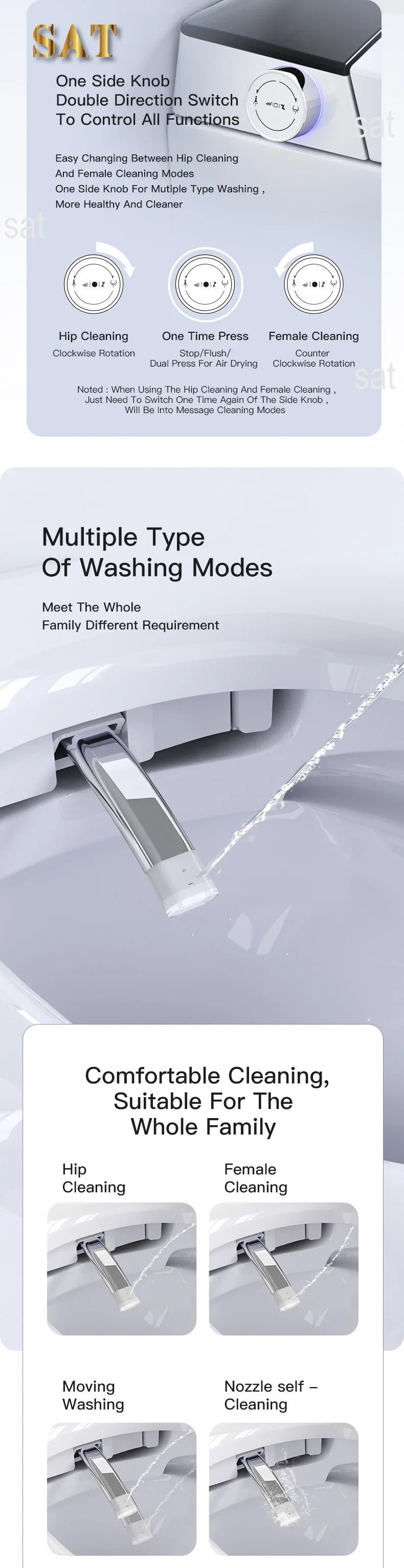 Wall-Mounted Intelligent Bidet Toilet with Concealed Tank