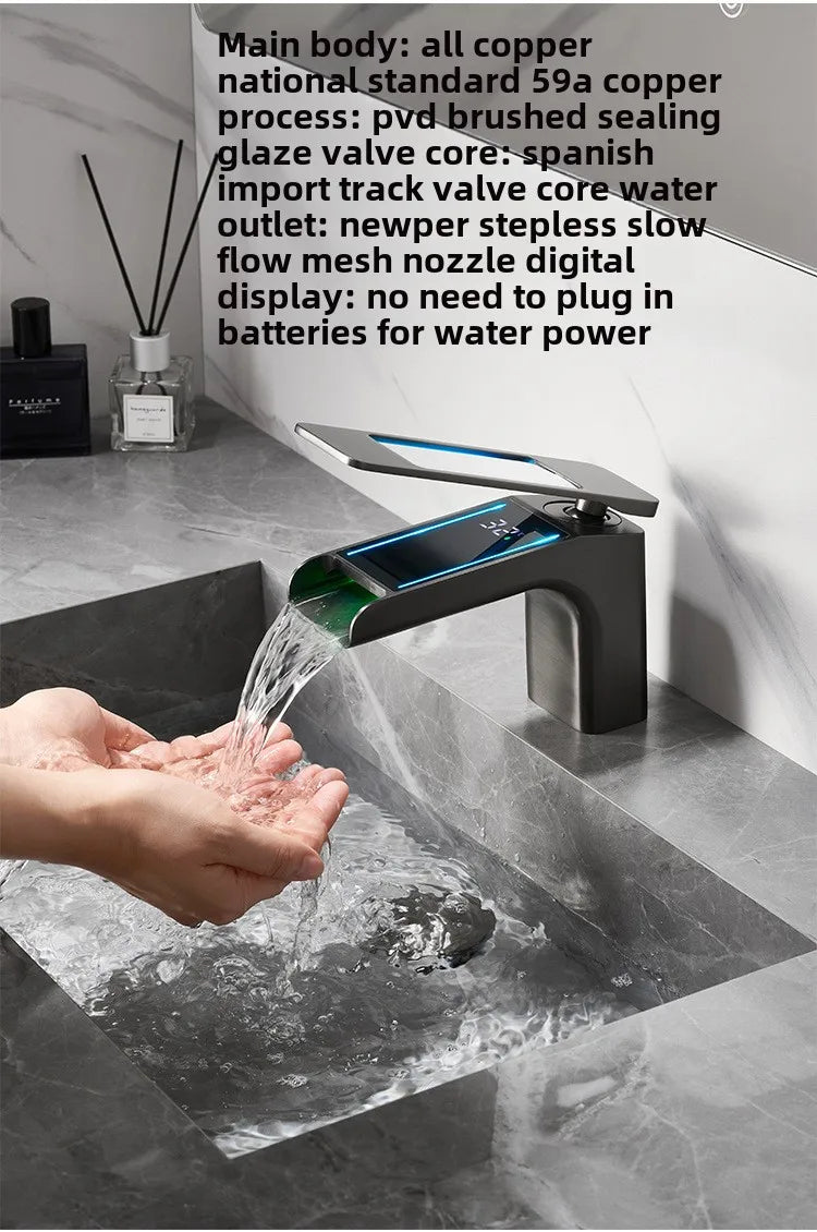 High-Quality Grey Basin Faucet – Brass Bathroom Vanity Tap