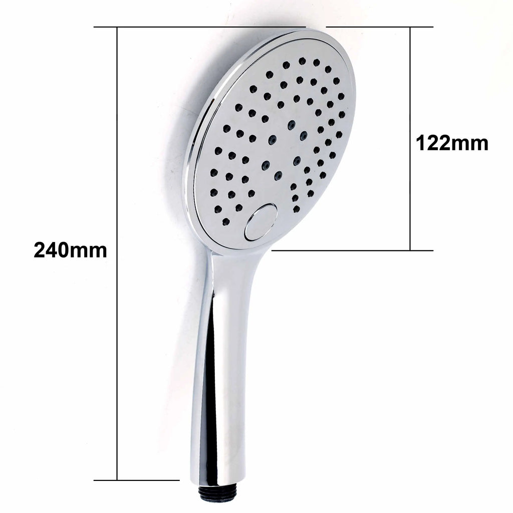 Chrome 9" Rain Shower with Adjustable Sliding Rail