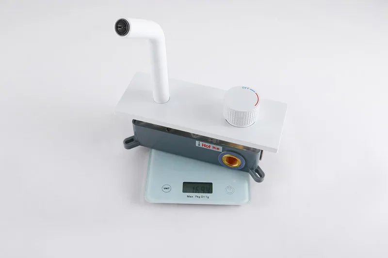 Gunmetal Wall-Mounted Basin Faucet – Single Handle Hot & Cold Mixer